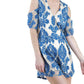 Umgee - Floral Embroidered Cold Shoulder Romper