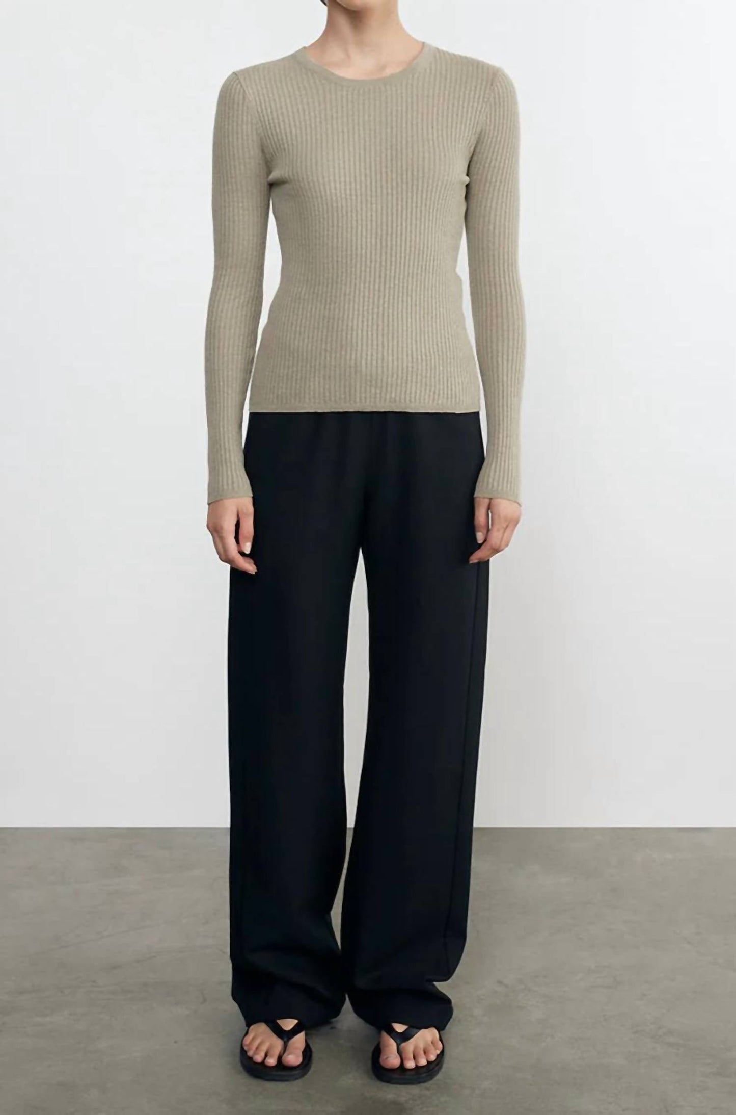 Enza Costa - Linen Long Sleeve Cotton Sweater