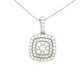Aamiaa - 1.00 Carat Natural Diamond Cushion Double Halo Pendant