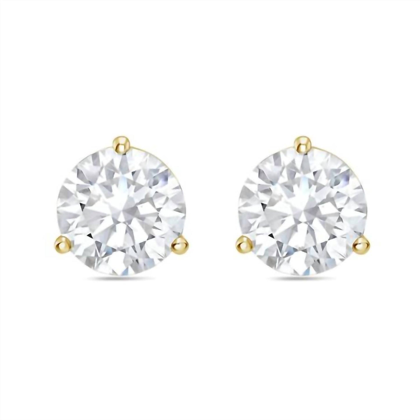 Diana M Jewels - Women's Lab Grown Martini Round Diamond Studs