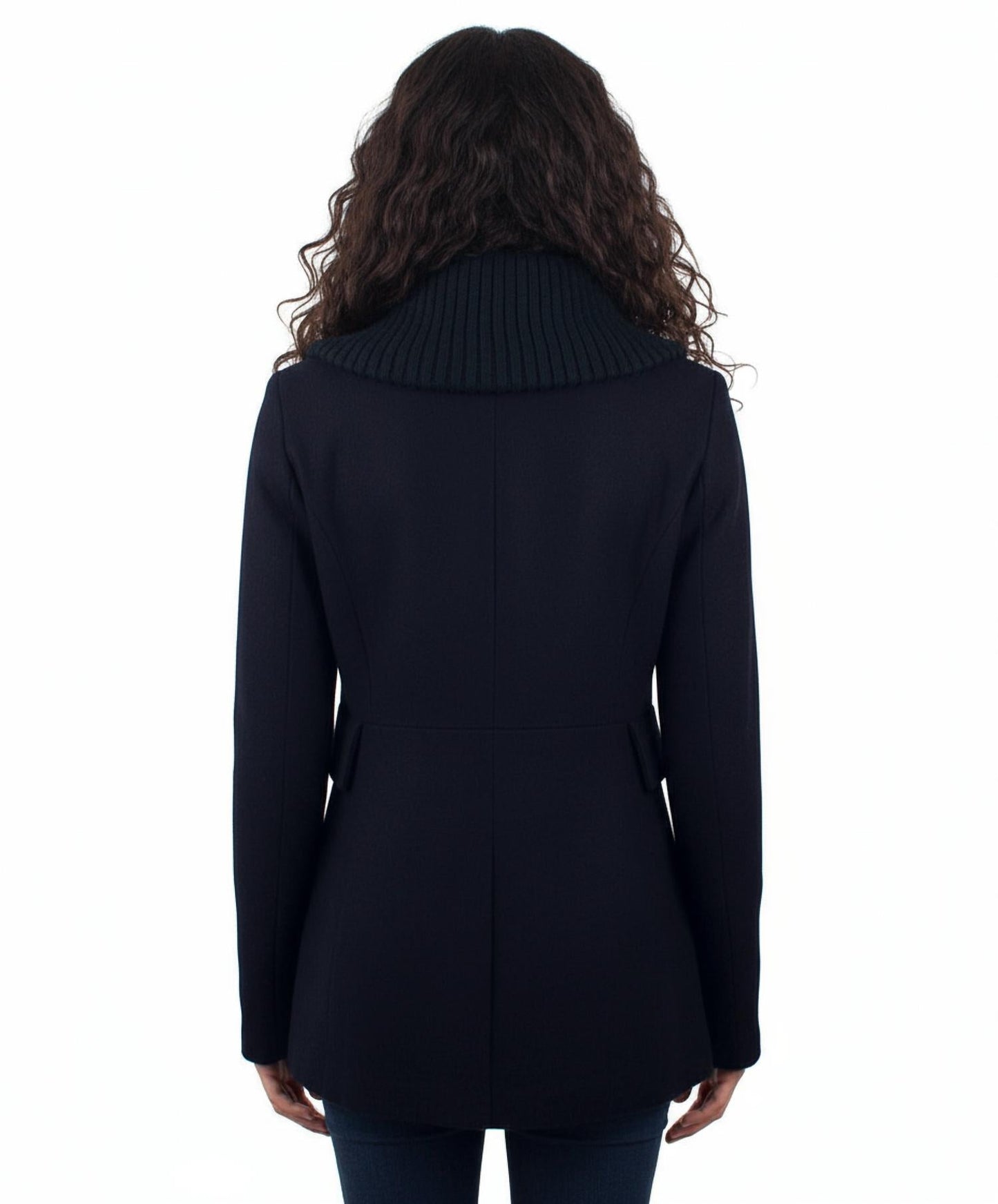 Coffeeshop - Double Breasted Knit Collar Military Jacket