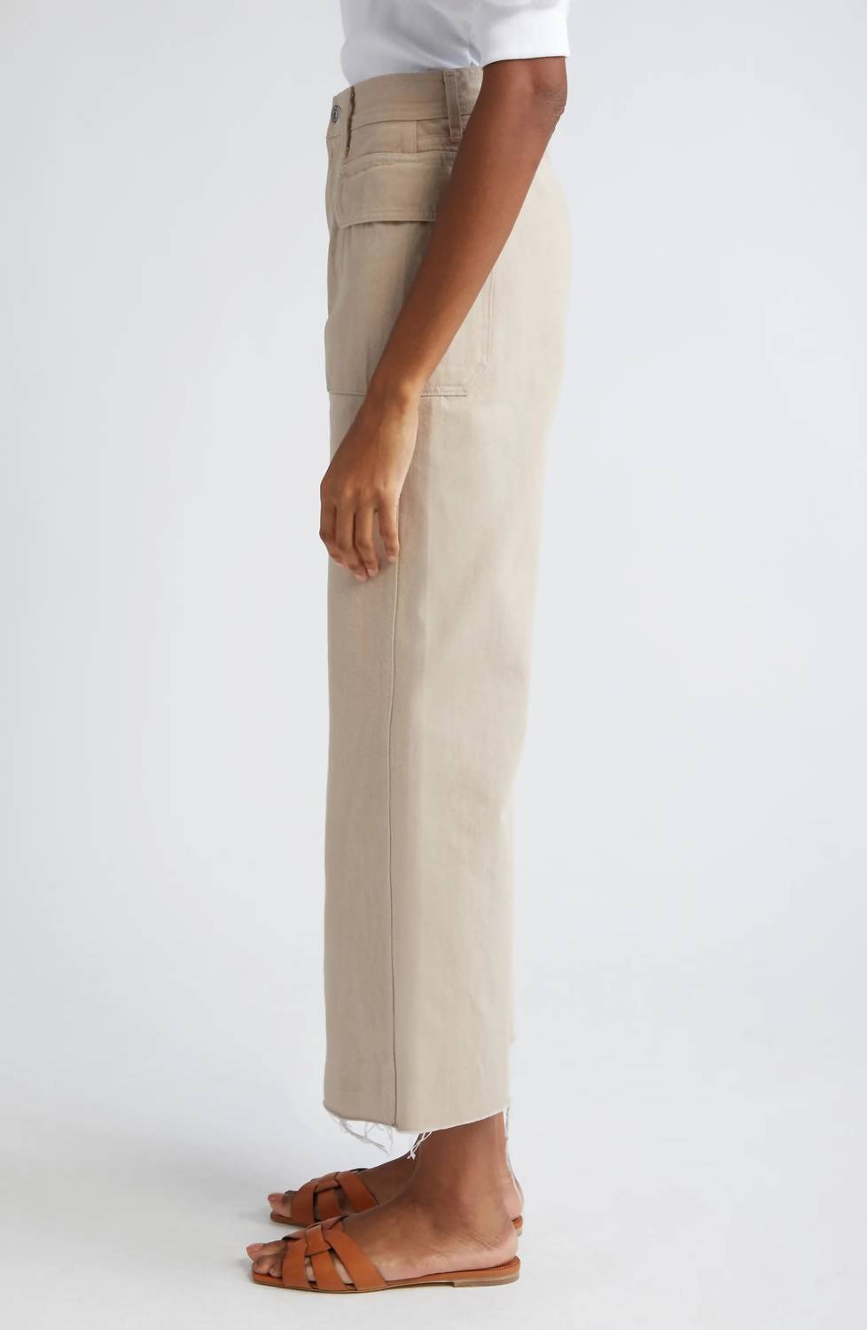 Veronica Beard - Taylor Crop Wide Leg Cargo Jeans