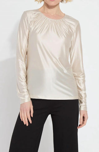 Lysse - Blusa de malha de cetim Larissa