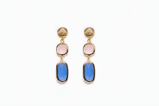 Avenue Chic - Women's Rectangular Drop Stud Earrings