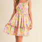 &Merci - Floral Ruffle Trim Mini Dress