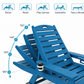 HDPE Chaise Lounge Chair Outdoor with Adjustable Backrest