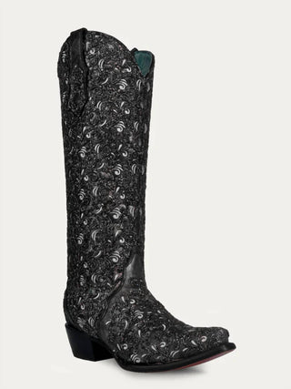 Corral - Botas femininas com sobreposição de glitter
