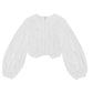 Ganni - BRODERIE ANGLAISE CROPPED BLOUSE