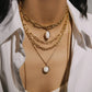 Eklexic - Women's Mother Of Pearl Lion Pendant Necklace