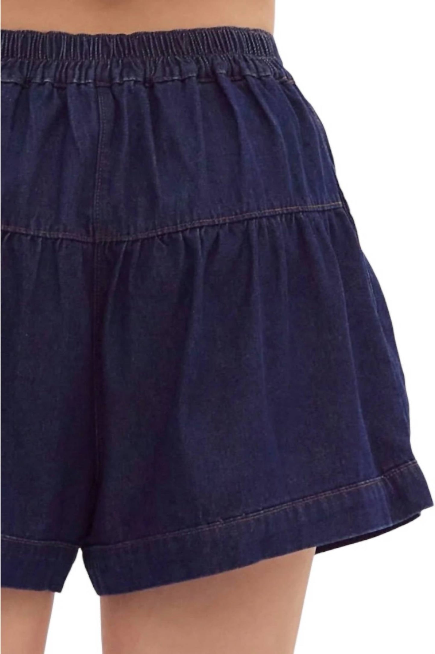 Entro - Kelsie Flared High-waisted Denim Shorts