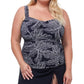 Profile By Gottex - Plus Size Shirred Underwire Tankini Top
