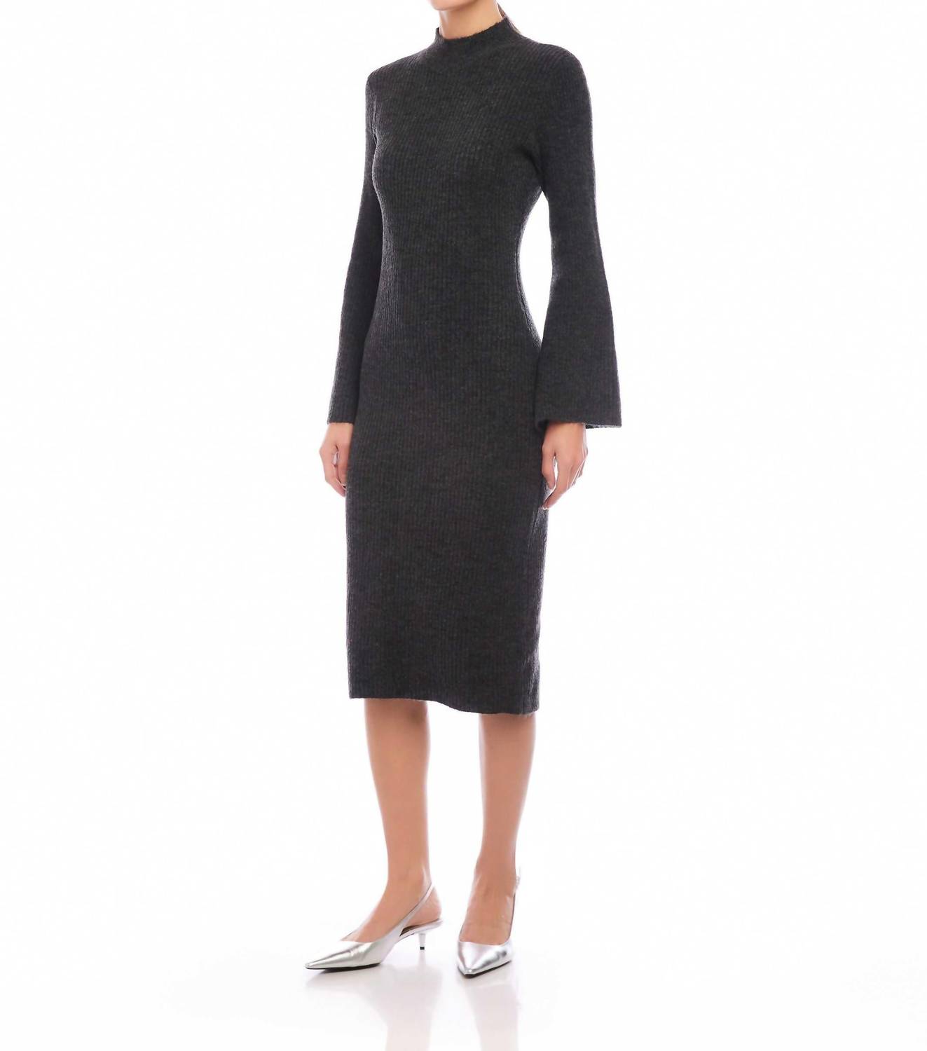 Fifteen Twenty - Sweater Long Sleeve Midi Dress