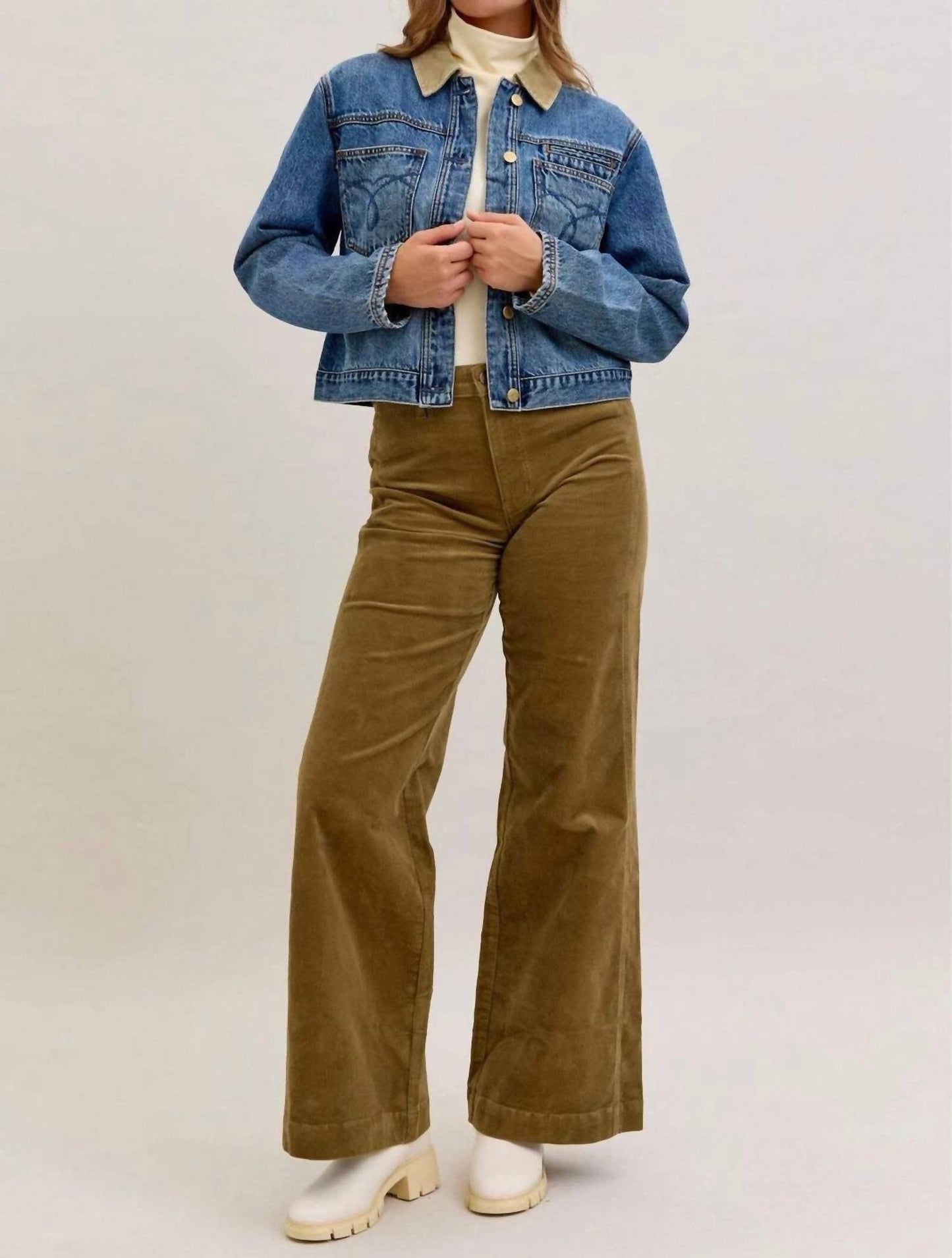 Judy Blue - High Waist Corduroy Retro Wide Leg Bottoms