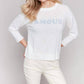 Charlie B - Denim Patch Cotton Sweater