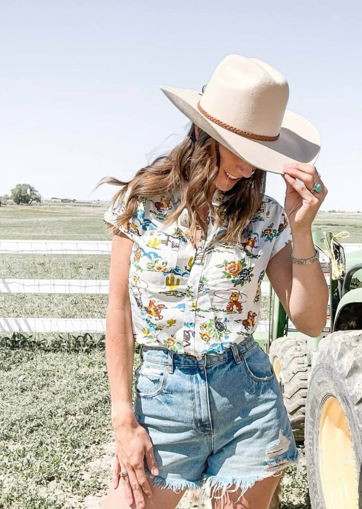 Cruel Girl - Women's Retro Rodeo Short Sleeve Top