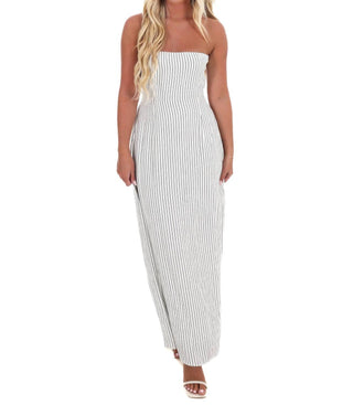 Klesis - Vestido longo listrado sem pressa