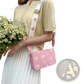 Daisy Flower Crossbody Bag Chain Strap Pu Leather