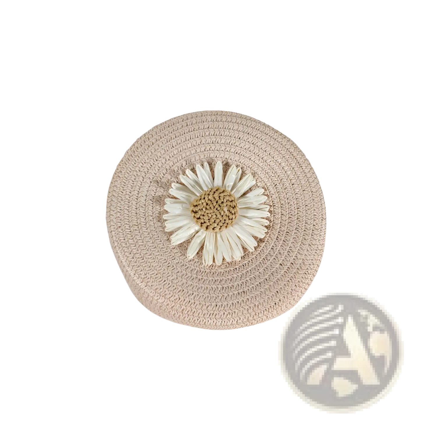 Daisy Straw Crossbody Bag Round Woven Shoulder Purse