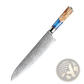 Damascus Chef Knife Set Blue Resin Handle 7 Piece