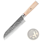 Damascus Steel Chef Knife Set 7 Piece Hammered Wood Handle