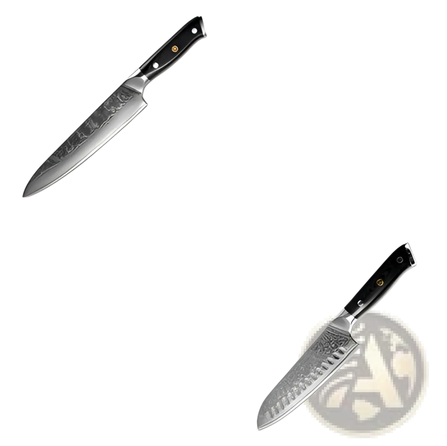 Damascus Steel Kitchen Knife Set 4 Piece G10 Handle