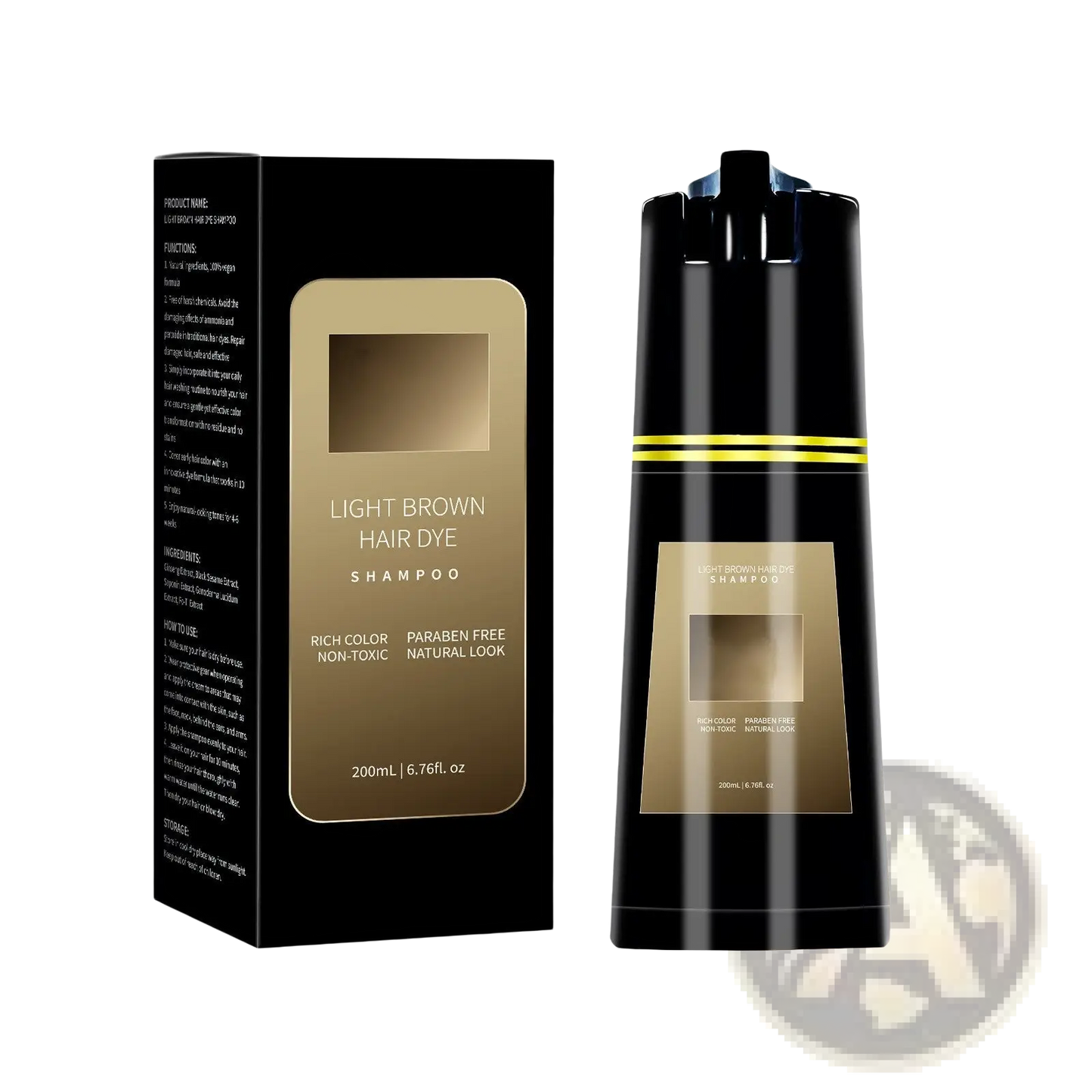 Dark Brown Hair Dye Shampoo 200ml Moisturizing Formula
