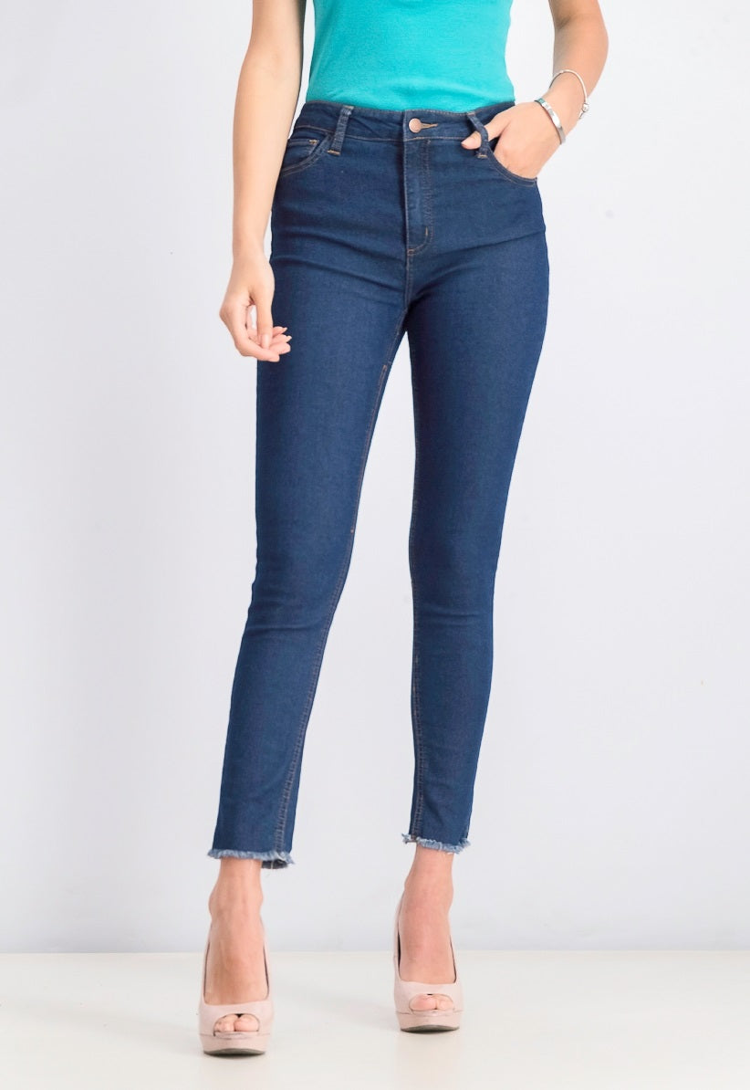Calça jeans skinny de cintura alta Tinseltown Juniors, azul escuro, tamanho 3