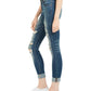 Calça jeans rasgada Curvy Indigo Rein Juniors, tamanho 1, azul