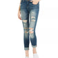 Calça jeans rasgada Curvy Indigo Rein Juniors, tamanho 1, azul