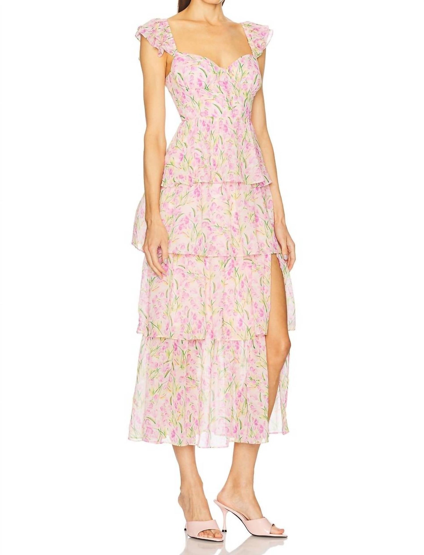 Astr - A-line Midsummer Floral Dress