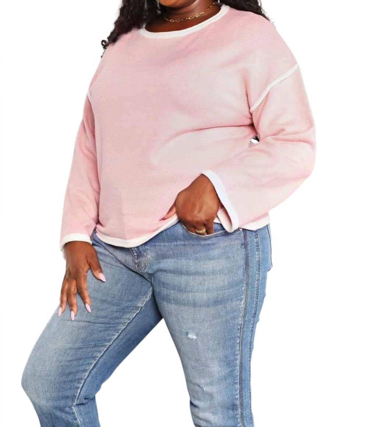 Double Take - Chic Dropped Shoulder Knit Top