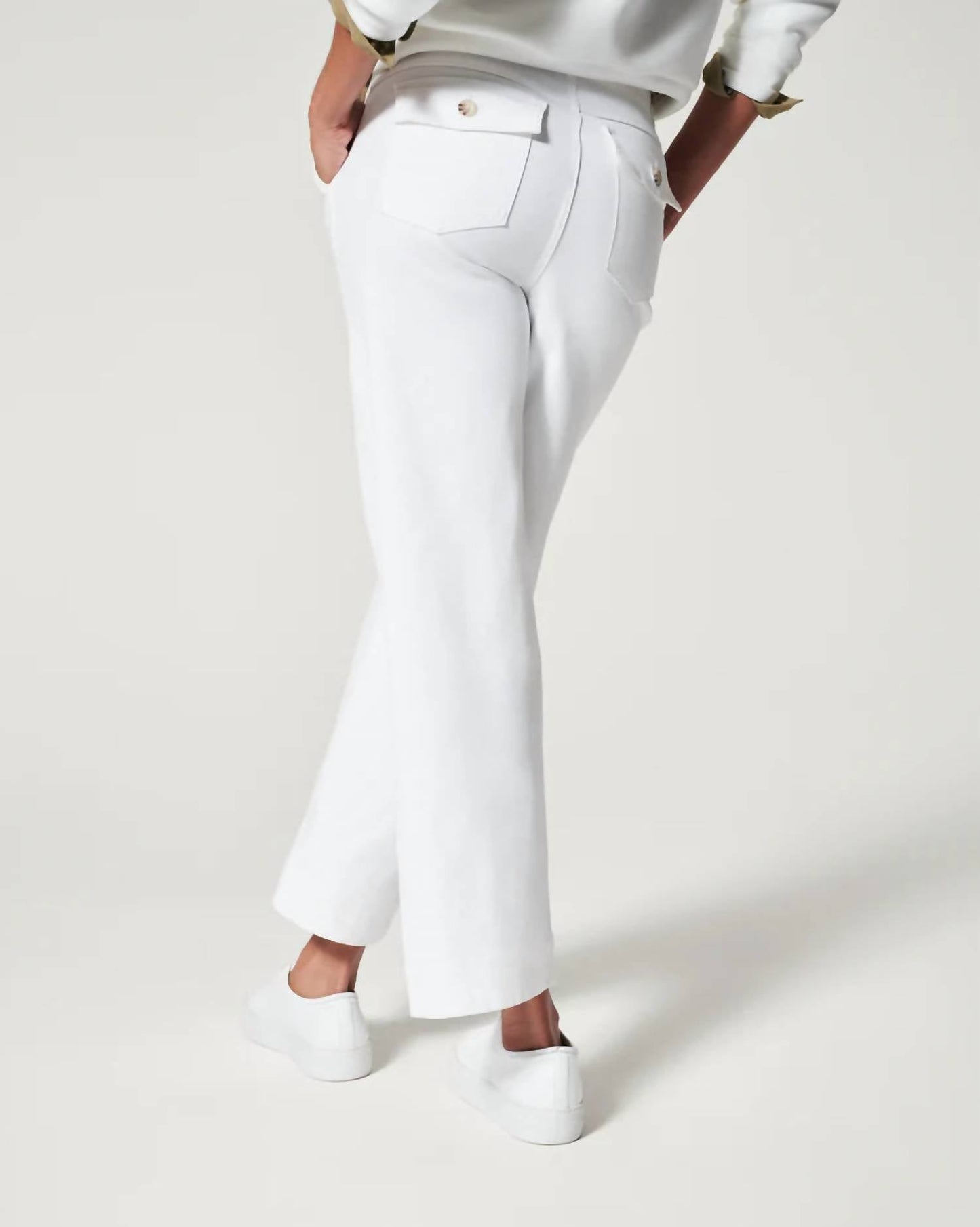 Spanx - Twill Cropped Wide Leg Pant