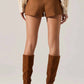 Astr - Jude Faux Suede Shorts