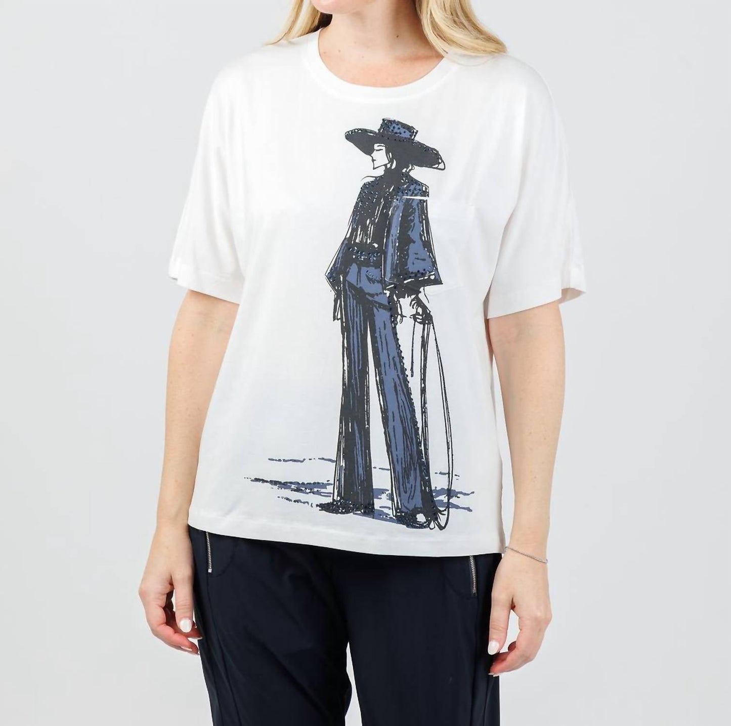 Oui - Women's Cloud Dancer Top