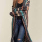 Trendsi - Adora Multi Colour Sweater Long Cardigan With Fringes