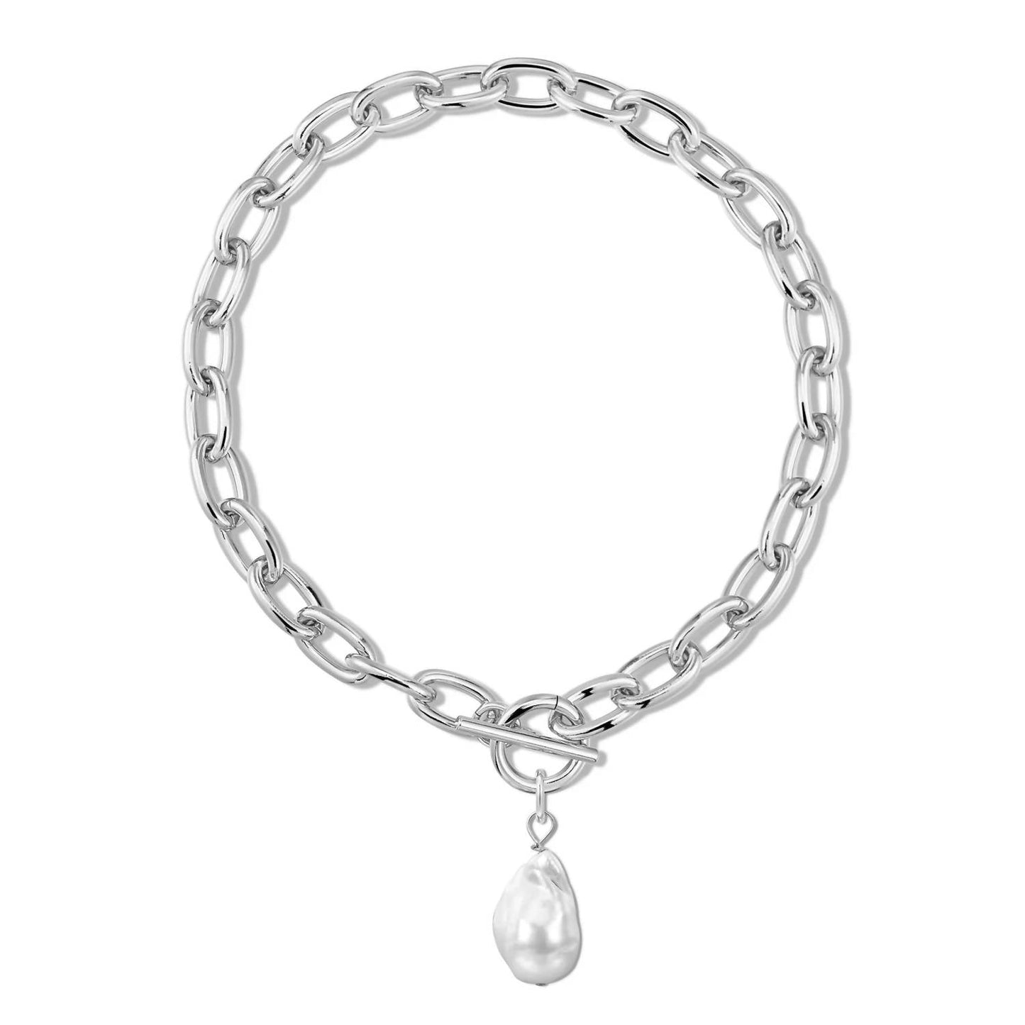 Eklexic - Women's Alana Xl Baroque Pearl Pendant Necklace