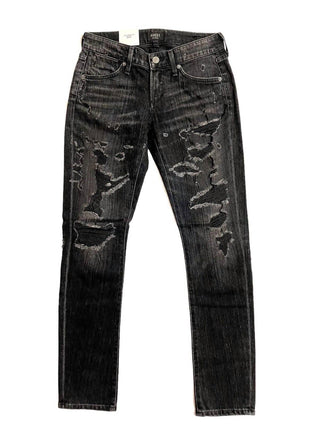 Agolde - Chloe Low Rise Slim Denim Distressed Jean