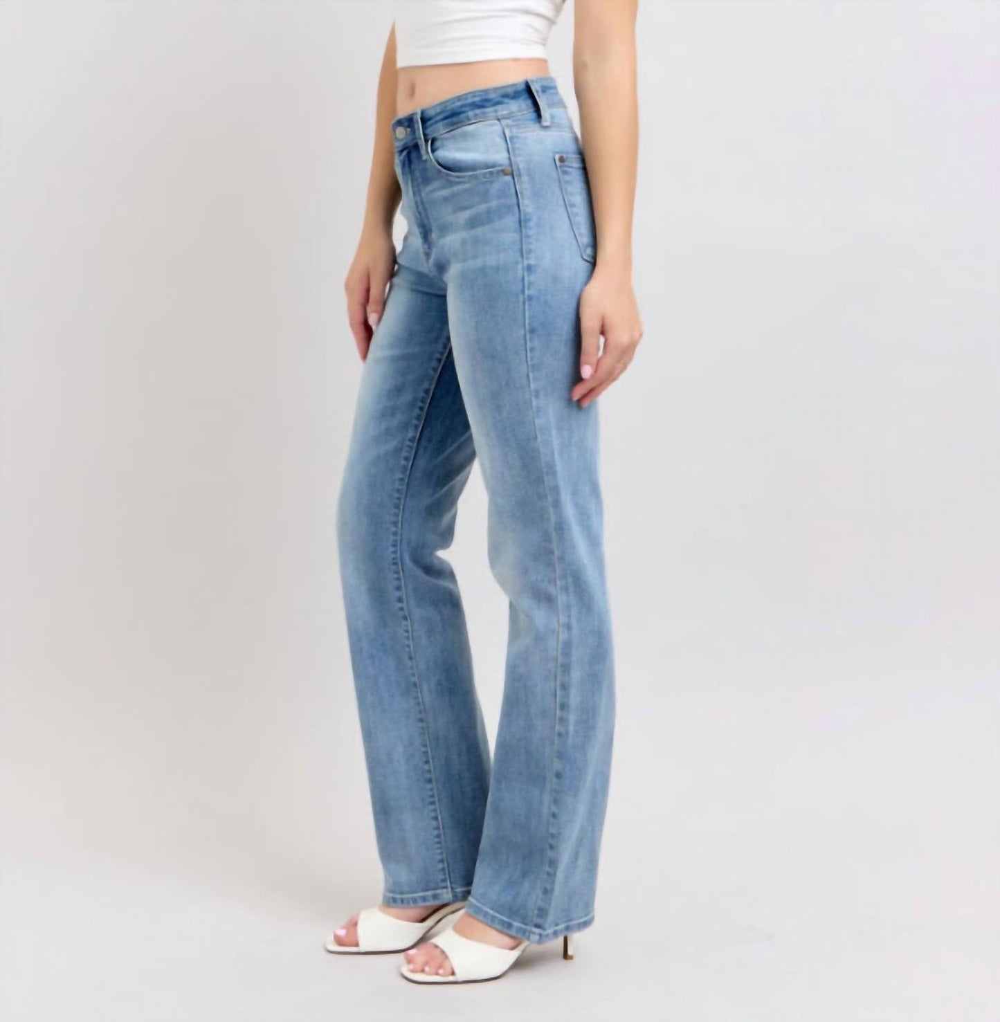 Judy Blue - High-rise Straight Leg Dad Jeans