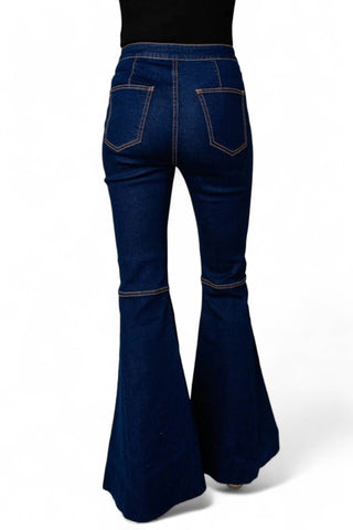 Buddylove - Calça jeans flare de cintura alta Moonshine