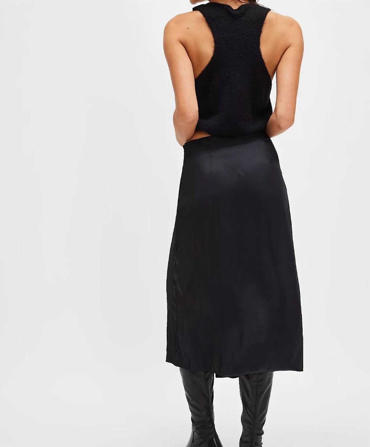 Free People - Analise Satin Midi Skirt