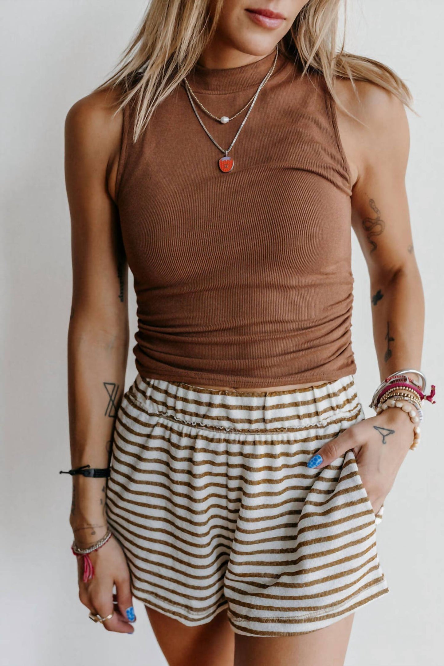 Project Social T - Hometown Textured Stripe Short