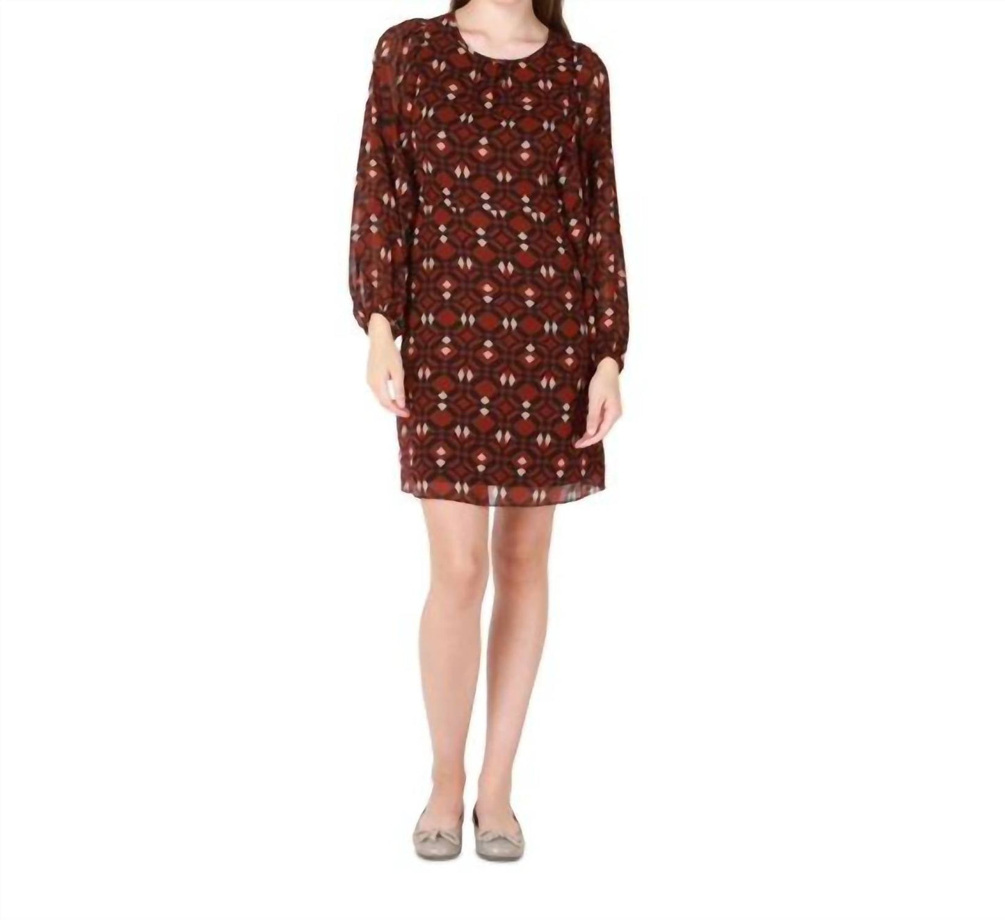 Black Tape - Women's Tape Geometric Print Shift Dress