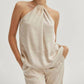 Crescent - Maria Satin Halter Top