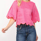 Fate By Lfd - Scallop Edge Poppy Top