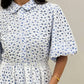 2.7 August Apparel - Gingham Flowered Dress