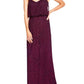 Adrianna Papell - Spaghetti Strap Blouson Embellished Mesh Dress