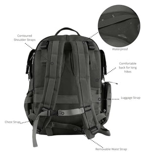 G'ccioni Diaper Bags Backpack,Travel Backpack,Insulated Bottle Pouch,Stroller Straps Changing Mat, Wipes & Bottle Pocket
