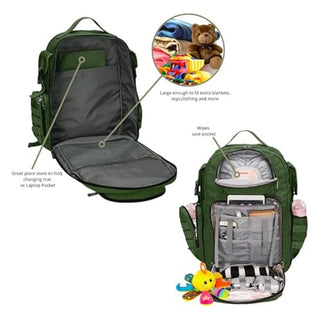 G'ccioni Diaper Bags Backpack,Travel Backpack,Insulated Bottle Pouch,Stroller Straps Changing Mat, Wipes & Bottle Pocket