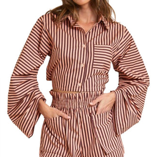 Hevron - Top curto de manga comprida Raquel