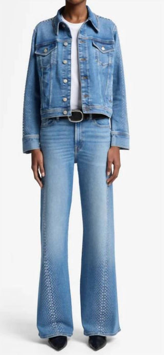 7 For All Mankind - Adi Rhinestone Trucker Jacket